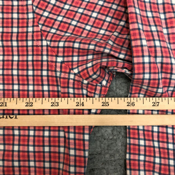 Southern Tide Shirt Mens Large Pink Plaid Check Button Up Corp Office Preppy Day - Picture 10 of 13